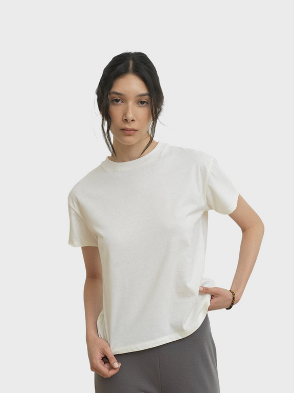 SAGA EMBROIDERED T-SHIRT - off white