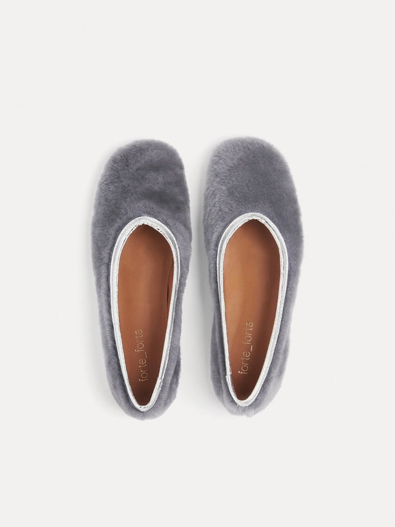 Sheepskin ballerinas - ombra