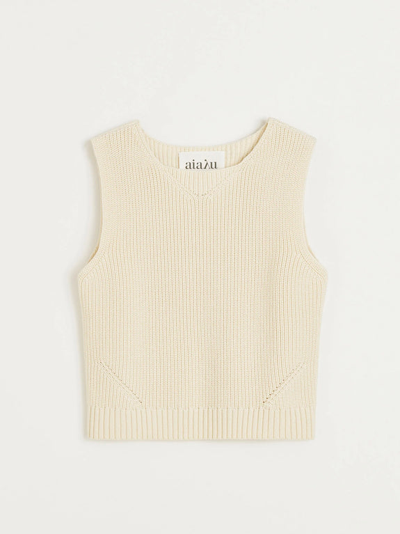 Ena knitted top - pure ecru