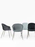 Bat Dinning Chair - conic base / fully upholstered