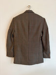 Contrasted blazer in brown/green and dark blue tones