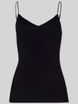 Cotton Seamless V-NECK CAMISOLE - black