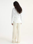 overlap light cotton shirt - optic white