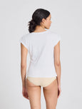 Malou Cotton 1x1 Rib Top - White