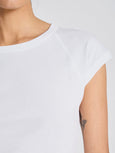 Malou Cotton 1x1 Rib Top - White