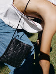 TRENA Flat Square Crossbody Bag - black