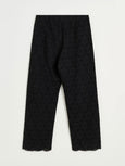 Ava pant embroidery - black