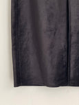 Stretch velvet pencil skirt - black