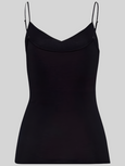 Cotton Seamless V-NECK CAMISOLE - black