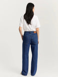 Carlo midwaist wide jeans - mid blue