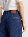 Carlo midwaist wide jeans - mid blue