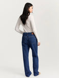 Cooper highwaist straight jeans - Mid Blue