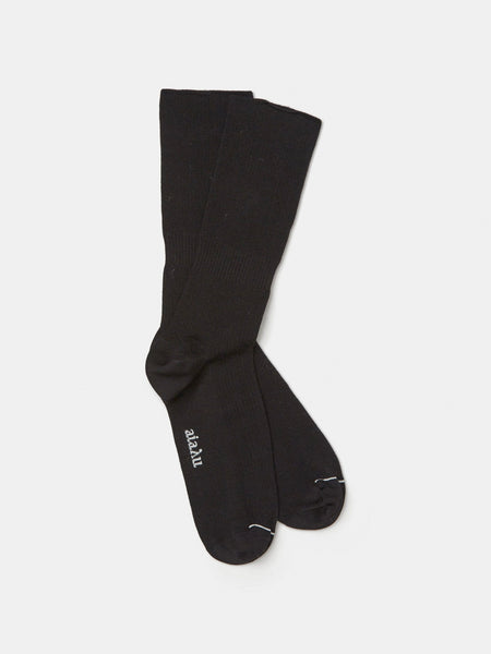Cotton rib socks - black