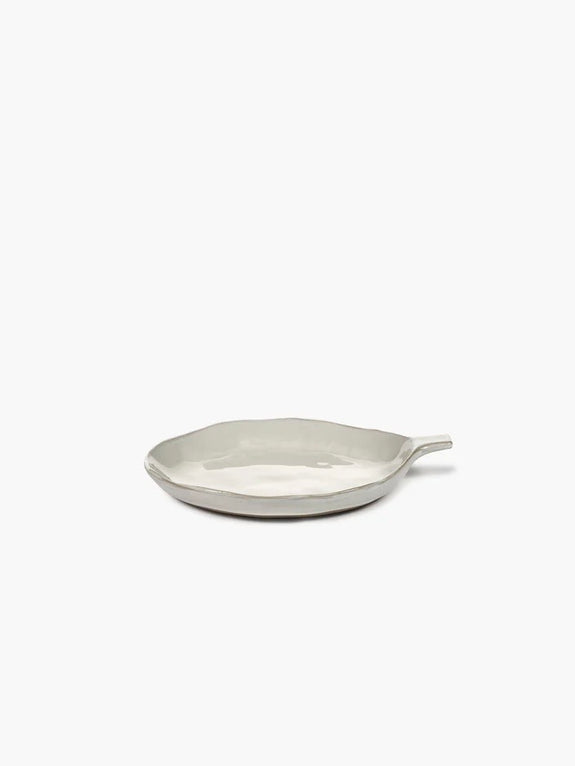 La Mère Plate with handle - off-white