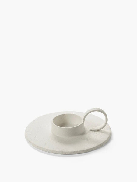 Candle holder L beige