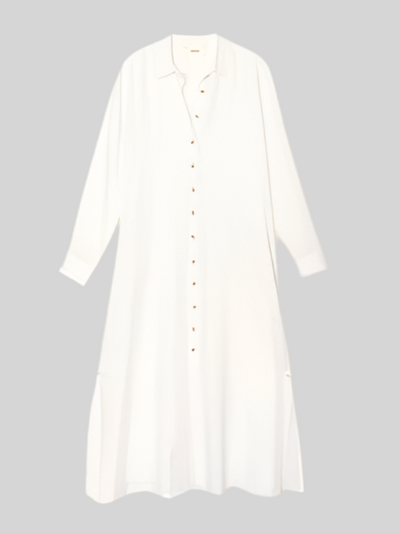 Boden Dress Linen - white