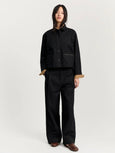 Lela shirt twill - black