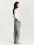 Stitched circular sweatpant - Grey Melange