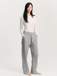 Stitched circular sweatpant - Grey Melange