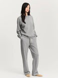 Stitched circular sweatshirt - grey melange