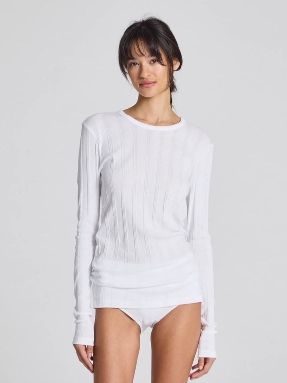 THYRA cotton TOP drop needle - white