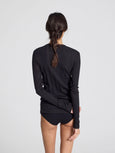 THYRA cotton TOP drop needle - black