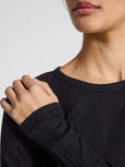 THYRA cotton TOP drop needle - black