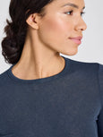 THYRA WOOL TOP - DENIM BLUE