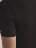 Heart tee shirt short sleeve - black