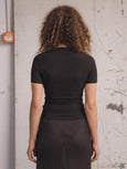 Heart tee shirt short sleeve - black