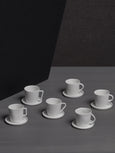 Limoges Buto Espresso Cups - bianco - 6 pieces