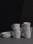 Limoges Buto Espresso Cups - bianco - 6 pieces