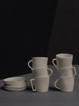 Limoges Buto Espresso Cups - sable - 6 pieces