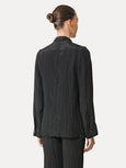 Oversized satin jacket - black