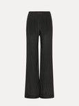 Flared trousers in satin - black