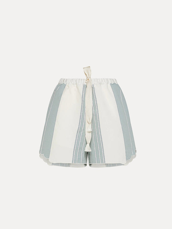 Bermuda shorts in cotton and linen