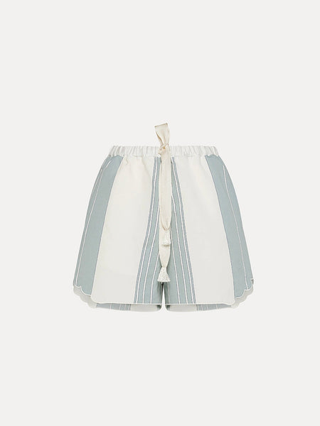 Bermuda shorts in cotton and linen