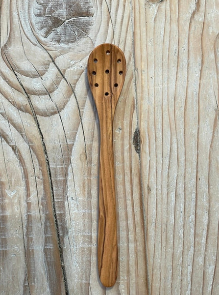 Olive spoon with holes