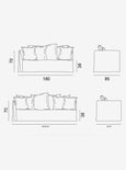 Ghost 21 - 180 cm Armrest one side