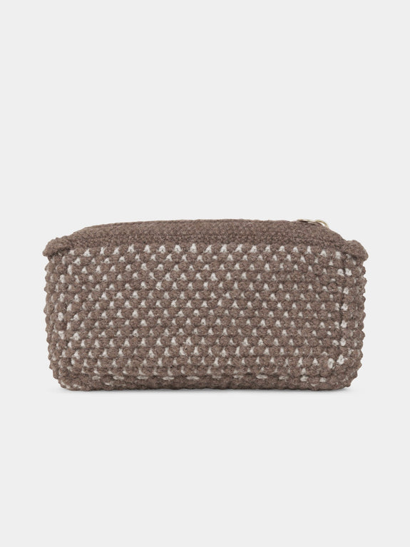 Helen Classic Clutch - mix brownie/salt