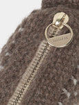 Helen Classic Clutch - mix brownie/salt
