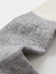 Linen Rib Socks - mix grey melange