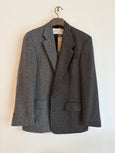 Contrasted blazer in grey and blue tones
