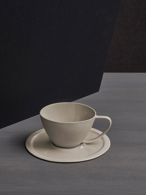 Limoges Onda Coffee Cup with dish - sable