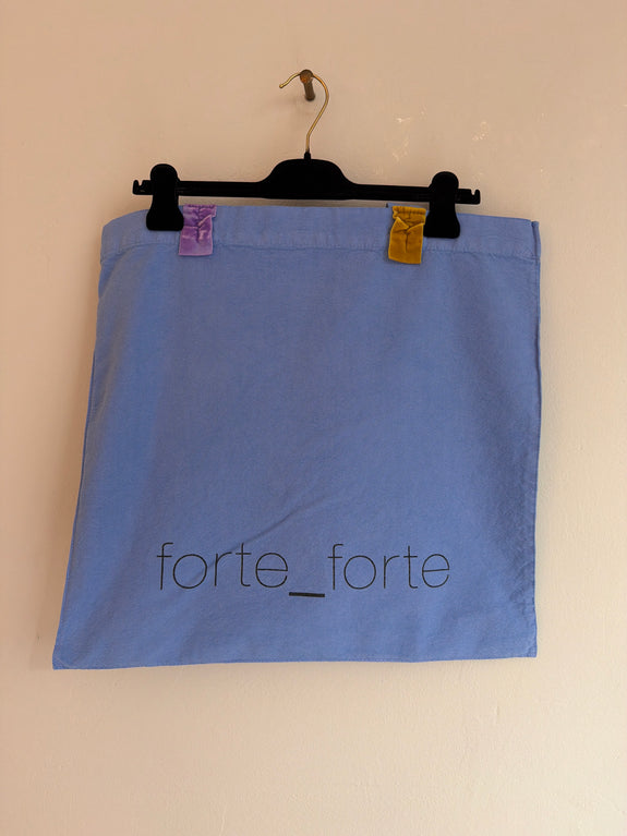 Shopper in canvas - azur