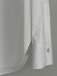 Oversized shirt in cotton poplin - white