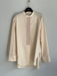 Grandfather shirt with tape details - honey