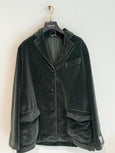 ADELAIDE  Cotton velvet jacket - forest night