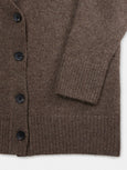 Ingrid cashmere cardigan - pure dark brown