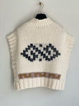 Attica jacquared vest - avorio